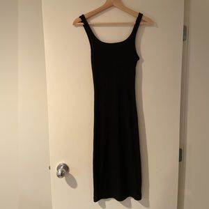 Dynamite Black Ribbed Stretch Dress XS